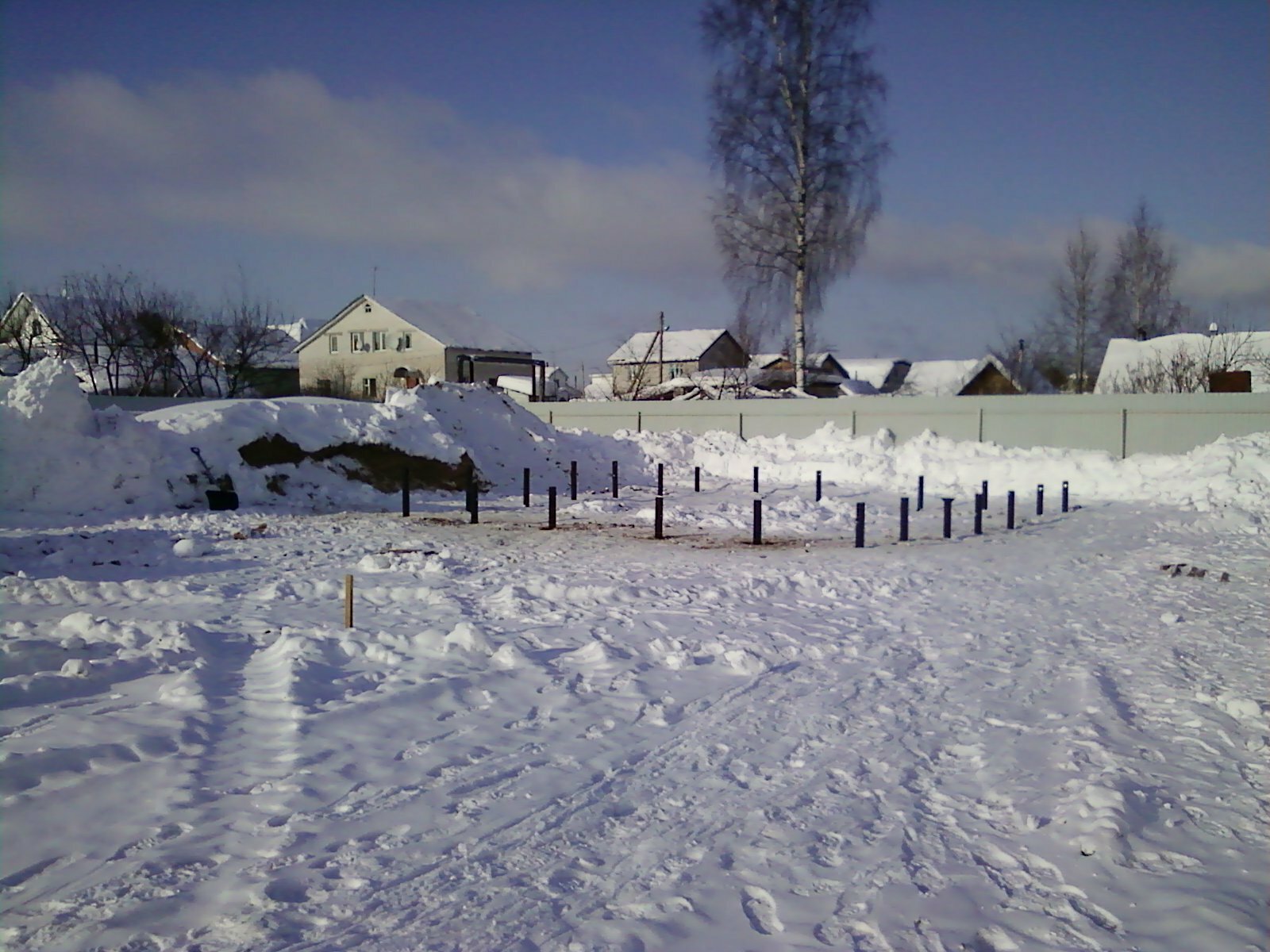 Монтаж свайного поля 2