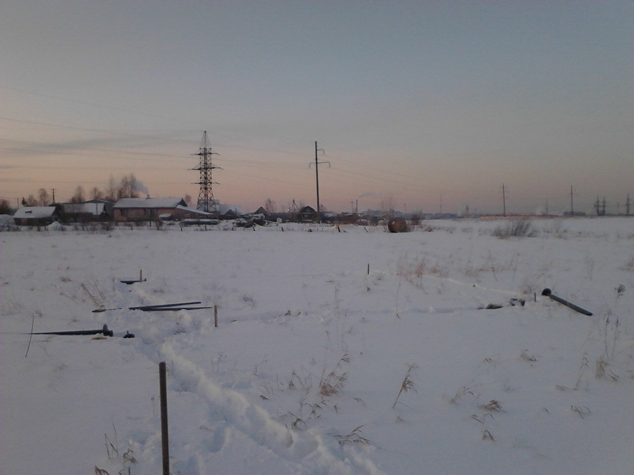 Место монтажа винтового фундамента